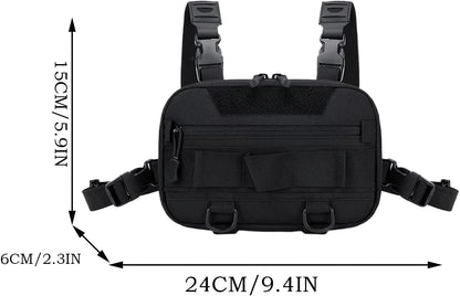 Generico Fishing Chest Pack, Waterproof Large Capacity Fishing Tackle Bag, Backpack Portable Compact Versatile Ideal for Outdoor Sports, Running, Hiking, Camping, Travel