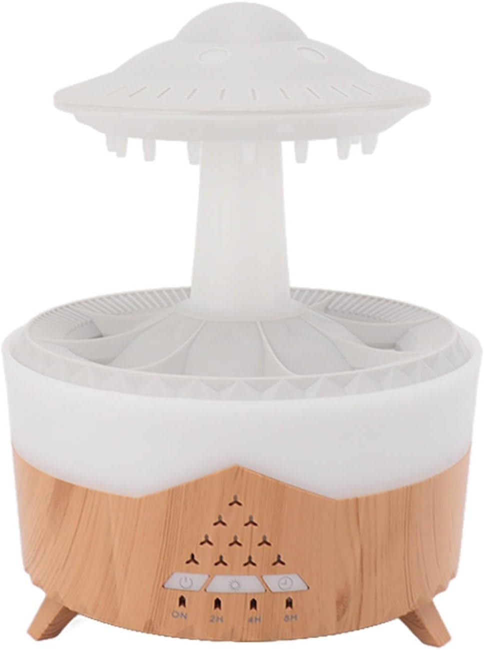 Fockety Rain Cloud Humidifier Water Drip, 3 in 1 350ml Rain Cloud Diffuser with Remote Control & Timer, Aromatherapy Essential Oil Diffuser, Raining Cloud Night Light, Rain Drop