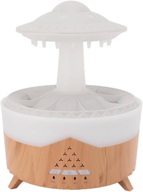 Fockety Rain Cloud Humidifier Water Drip, 3 in 1 350ml Rain Cloud Diffuser with Remote Control & Timer, Aromatherapy Essential Oil Diffuser, Raining Cloud Night Light, Rain Drop
