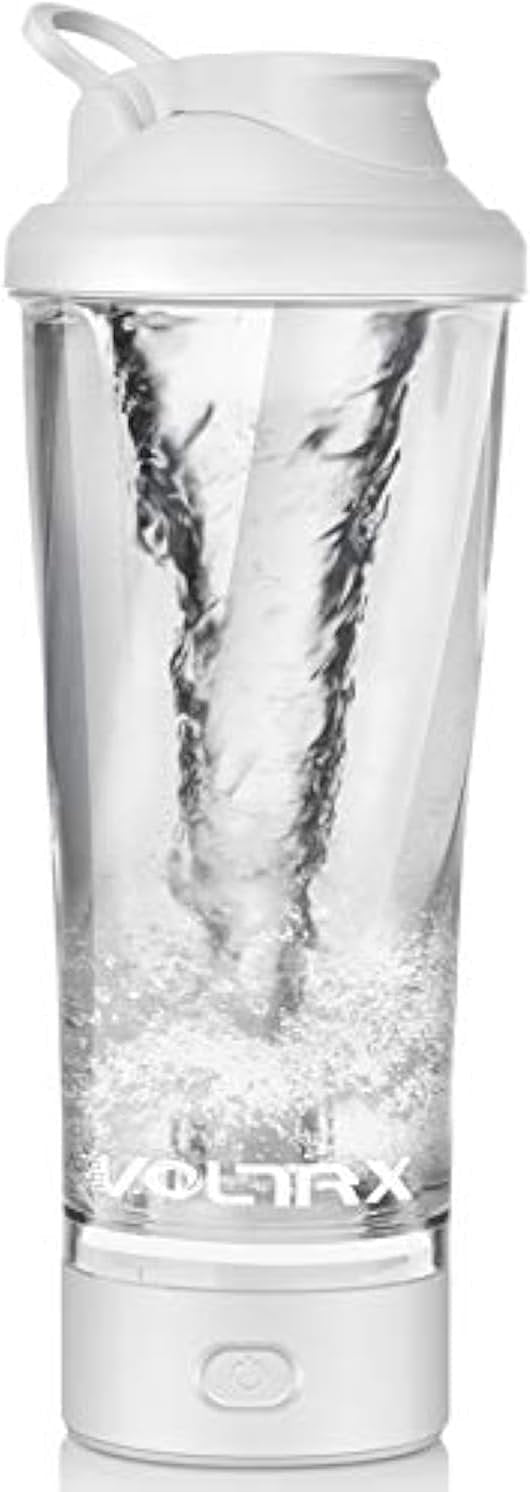 VOLTRX Premium Electric Protein Shaker Bottle, Made with Tritan - BPA Free - 24 oz Vortex Portable Mixer Cup/USB Rechargeable Shaker Cups for Protein Shakes for Workout, Fitness, Exercise
