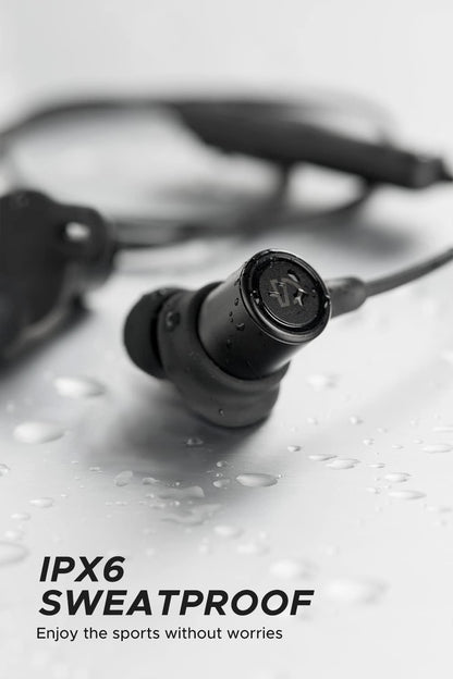 SoundPEATS Q30 HD+ Bluetooth Headphones in-Ear Stereo Wireless 5.2 Magnetic Earphones IPX5 Sweatproof Earbuds with Mic for Sports, Immersive Bass, 10mm Drivers, aptX-HD, 12 Hours Playtime, Type C
