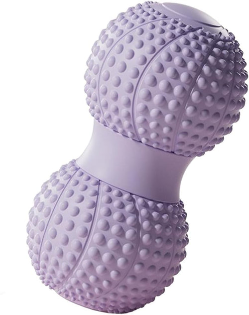 Peanut Massage Ball, Double Lacrosse Massage Roller Ball for Back Neck Shoulder Spine Legs HIPS, Myofascial Release, Trigger Points, Muscle Knots, and Yoga Therapy (Purple)
