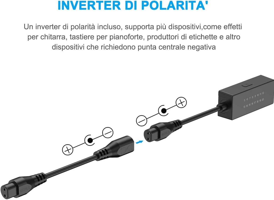 24W Universal Adjustable Power Supply 5V 6V 7V 8V 9V 10V 11V 12V 13V 14V 15V 16V 17V 18V 19V 20V AC DC Multi-voltage Adapter with 9 DC Connectors for Home Electronics and Led Strip