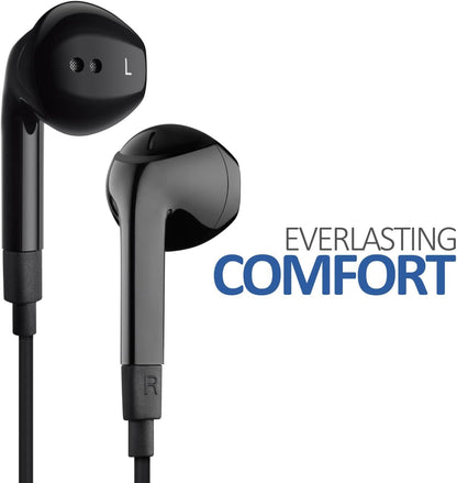 LUDOS FEROX Wired Earbuds in-Ear Headphones, Earphones with Microphone, 5 Years Warranty, Noise Isolation Corded for 3.5mm Jack Ear Buds for iPhone, iPad, Samsung, Computer, Laptop, Gaming, Sports