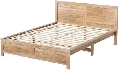Artiss Queen Bed Frame with Headboard, Wooden Bed Base with 21CM Under Storage, 300KG Capacity Solid Platform Bedframe, Queen Size No Box Spring Needed for Guest Bedroom Furniture, Easy Assembly