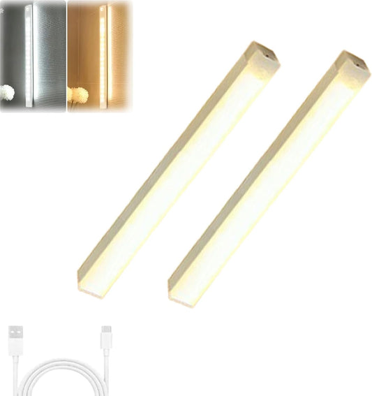 LXSNZARUY Punch-Free Smart Sensor Magnetic Ricaricabile Led Lights, Under Cabinet Motion Light, Bedroom Stair Lighting Wireless Indoor for Kitchen, Stairs, Wardrobe (Warm Light, 20 cm)