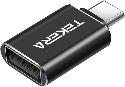 TEKERA USB C to USB Adapter, 10Gbps USB C to USB Adapter USB C 3.2 Gen 2 Male to USB A Female OTG Adapter Compatible with iPhone 15 16/Samsung/MacBook Pro/Air/iPad Pro,Thunderbolt 4/3 (1 Pack)