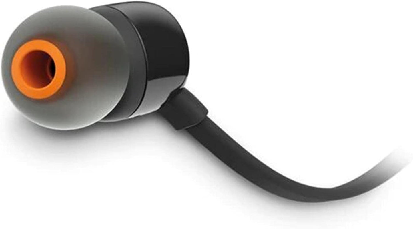 JBL Tune 110 In-Ear Headphones with One-Button Remote with Microphone - Black