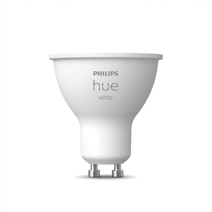 Philips Hue White Single Smart Spotlight Bulb LED [GU10 Spotlight] - 400 Lumens. Compatible with Alexa, Google Assistant and Apple Homekit