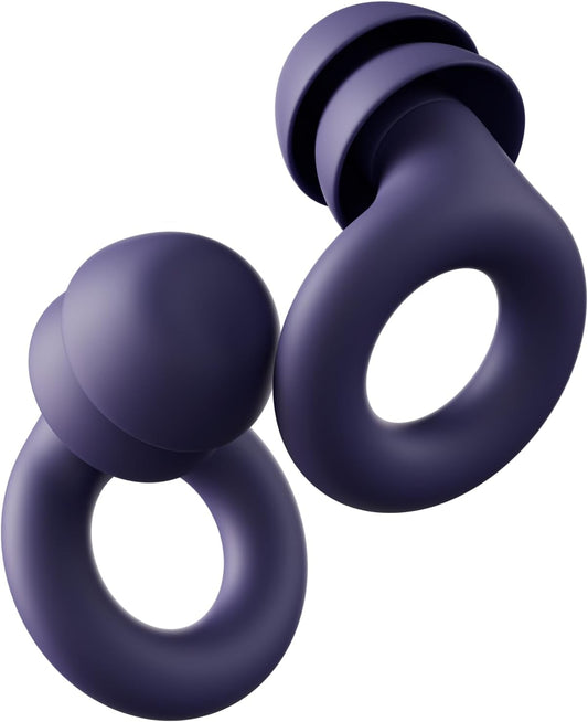 Loop Quiet 2 Plus Ear Plugs with Double Tips – Ultra-Comfy Reusable Earplugs For Sleep, Focus, Travel, Noise Sensitivity | Flexible Protection | 24 dB (SNR) Noise Reduction + 3 dB with Double Tips