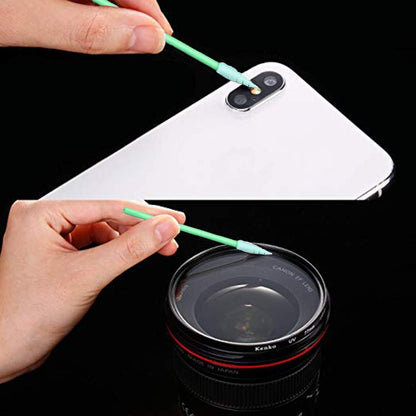 300pcs 2.559" Multi-Purpose Cleanroom Mini Spiral Pointed Tipped Foam Swab Cleaning for Detailing, Tiny Tight Places and Crevice Area CK-FS751B