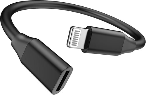 iPhone Charging Extension Adapter Cable Cord 10cm,Lightning Male to Lightning Female Charger Adapter,[MFi Certified] Connector Converter Dongle Compatible with iPhone 14 13 12 11 XS XR X 8 7 6 5