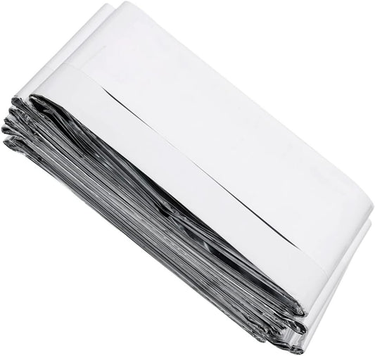 ibasenice 6Pcs Reflective Film Thermal Insulation Blanket Portable Emergency Camping Blanket for Outdoor Survival Hiking First Aid Weather Protection Heat Retention