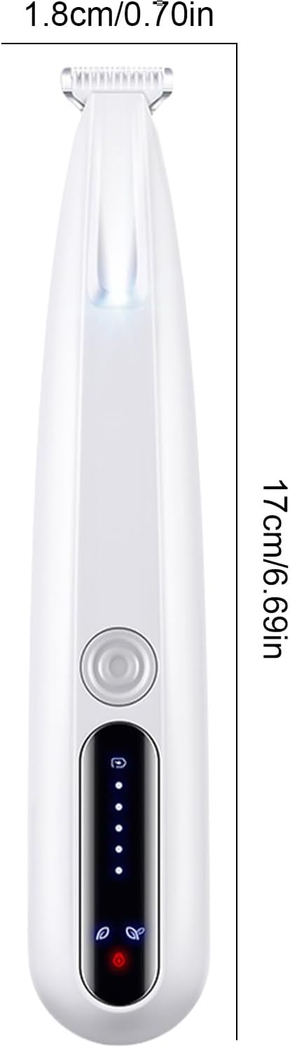 Cat Grooming Clippers, Puppies Precision Trimmer, 1.26x1.26x6.69 Inches Compact Rechargeable Pet Clippers, Waterproof Blade Ideal Grooming Tool for Cats and Small Dogs at Home