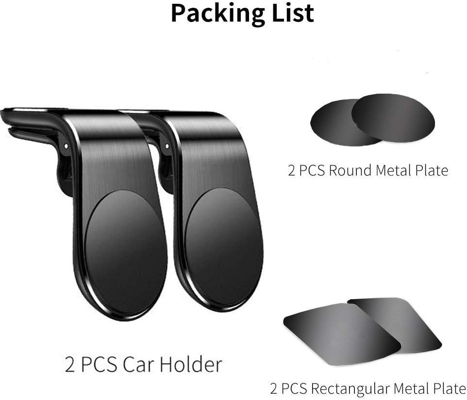 GLBSUNION Magnetic Car Mount, Car Vent Mount Air Vent Car Mount Phone Holder 360 Degree Rotation Cell Phone Car Stand Compatible for iPhone 15 14 13 12 Plus, Samsung Galaxy S23 S22, Note, Pixel, GPS