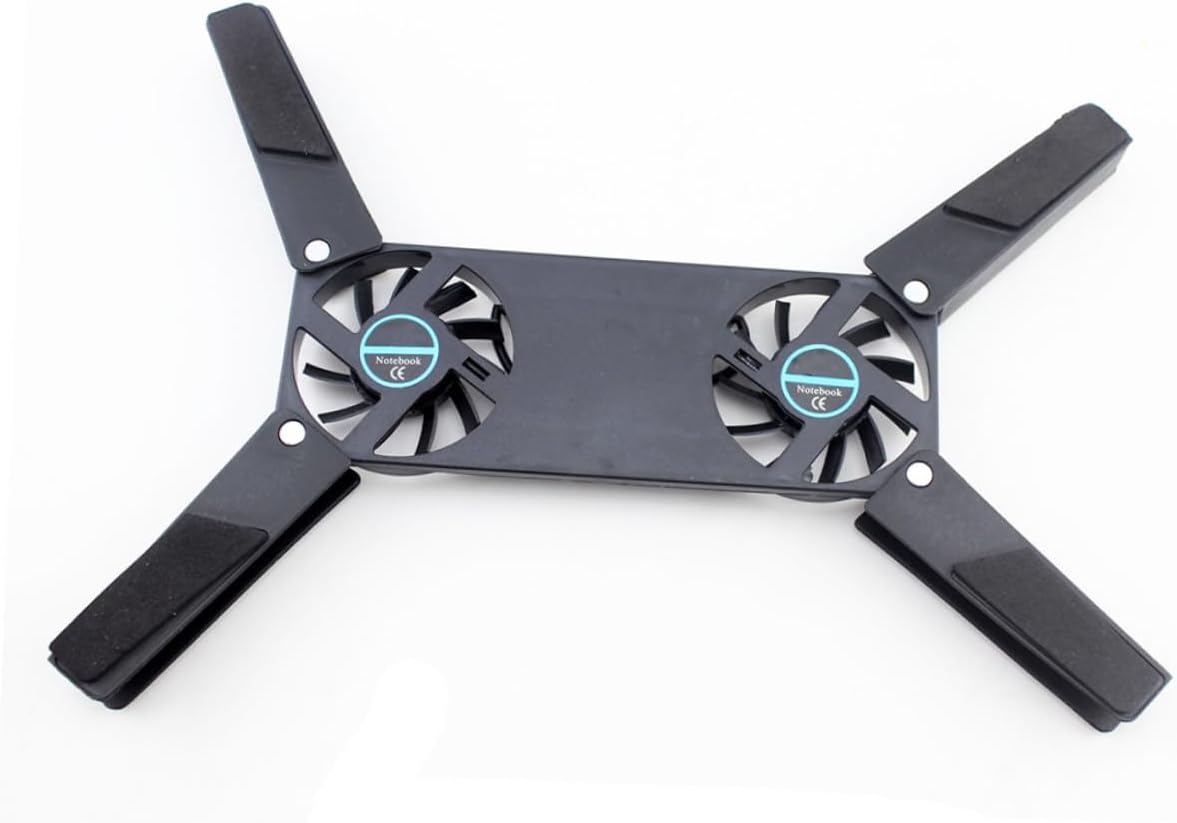 Hoement 2sets Lightweight Laptop Cooling Pad Dual Fans Laptop Cooler Anti-Slip and Quiet for Business 2pcs*2