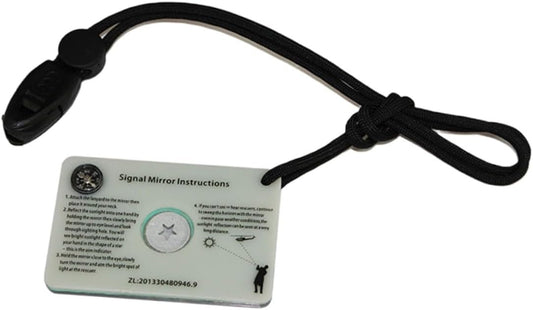 VANZACK 2pcs Retroreflector Survival Emergency Mirror Survival Mirror Reflective Mirror Outdoor Signal