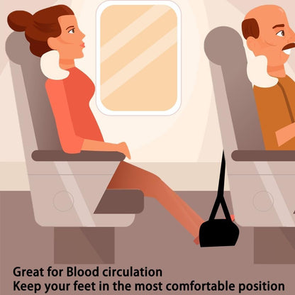 2 Pack Airplane Foot Hammock for Travel, Plane Flight Essentials, Comfy Foot Rest Hanger for Long Trips, Air Travel Footrest, Desk Foot Hammock