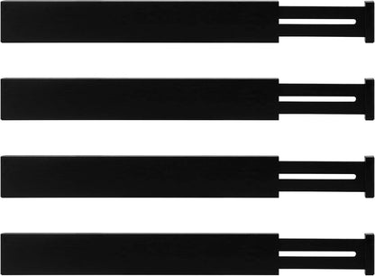 Utoplike 4 pcs Bamboo Kitchen Drawer Dividers,Adjustable Black Drawer Organizers,Spring Loaded,Works in Kitchen,Dresser,Bathroom,Bedroom,Drawer,Desk