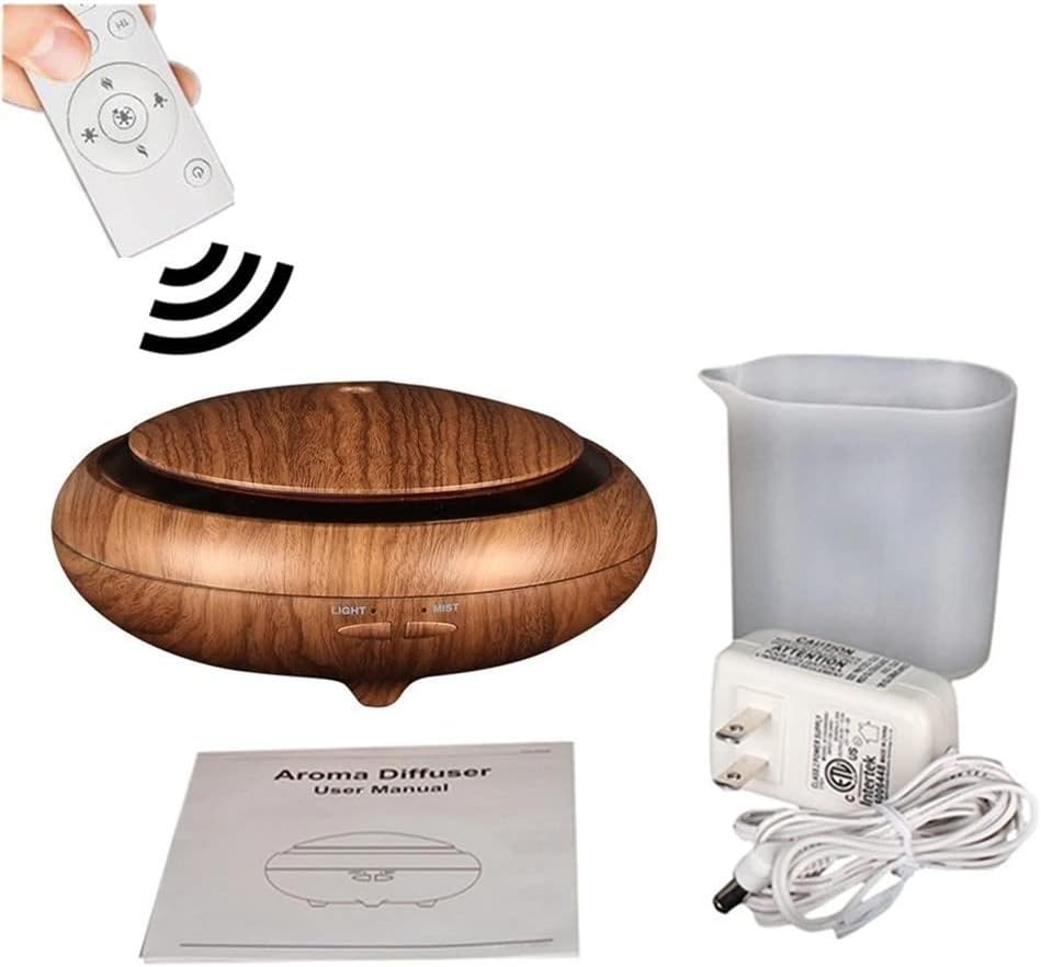 150ML Ultrasonic Air Humidifier Remote Control Aroma Essential Oil Diffuser with 7 Color LED Light for Home Office Car (A)