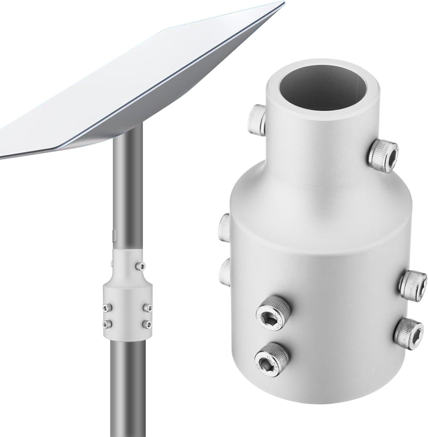 Starlink Pipe Adapter，Designed for Starlink Second-Gen Antenna, Mast Reducer Pipe Adapter, Suitable for TV Mast and Satellite Mast (2.5 Inch)
