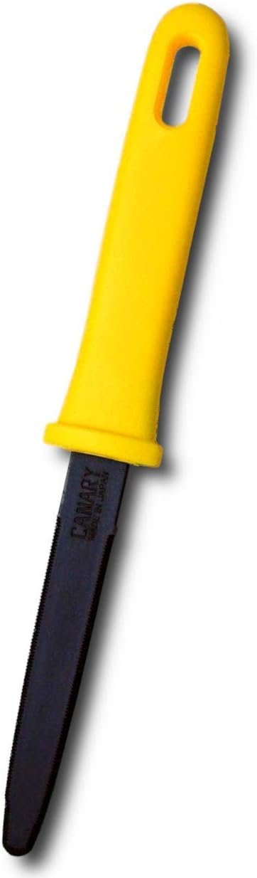 CANARY Corrugated Cardboard Cutter Dan Chan, Safety Box Cutter Knife [Non-Stick Fluorine Coating Blade], Made in Japan, Yellow (DC-190F-1)