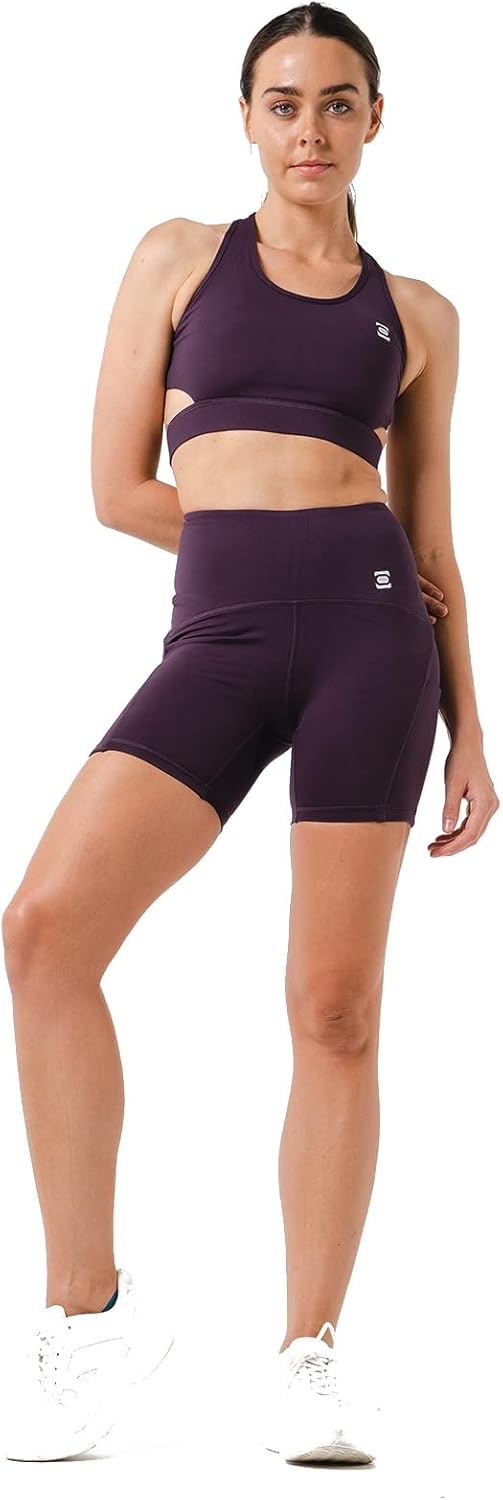 Lodic Gym Workout Outfit 2 Pieces Shorts Yoga Bike Shorts for Women Running Shorts and Top Crop