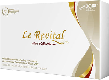 Le Revital 98% Concentrated Nano Placenta Extract, Umbilical Extract & Sodium Hyaluronate Anti-Aging Serum from Japan – Skin Rejuvenate Essence - Reduce Wrinkles, Dark Spot + Hydration – Non-greasy