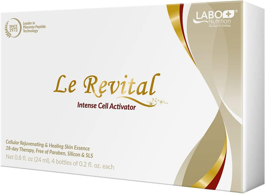 Le Revital 98% Concentrated Nano Placenta Extract, Umbilical Extract & Sodium Hyaluronate Anti-Aging Serum from Japan – Skin Rejuvenate Essence - Reduce Wrinkles, Dark Spot + Hydration – Non-greasy