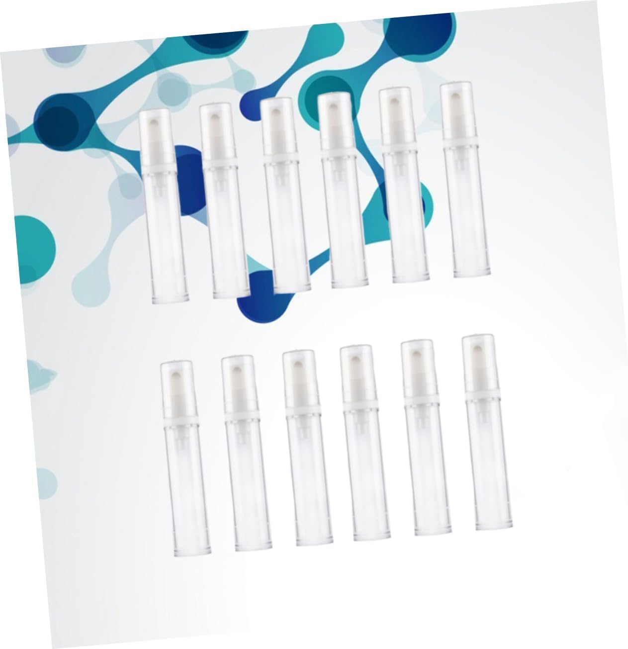 Healeved 12Pcs Refillable Empty Spray Bottle Fine Pump Bottles for Sunscreen Essential Oils and Cleaning Products Travel Friendly White Design