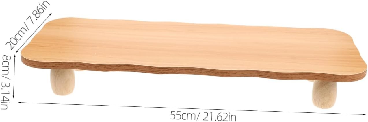 ETHZZLE Desktop Monitor Stand Riser Wooden Floor Riser for Enhanced Workspace Organization Stylish Office Desk Storage Shelf Optimizes Viewing Angle and Reduces Eye Strain