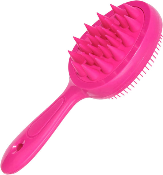 Scalp Massage Brush, Scalp Massager, Double-Sided Shampoo Detangling Comb with Ergonomic Handle, Efficient Cleaning and Care for Athletes Women Teens Men Boys, 7.24x2.76x1.85 Inch