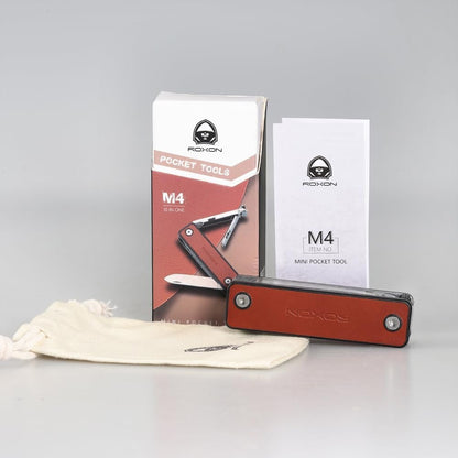 ROXON M4 10 in 1 Portable Nail Clipper Multi Tool with Leather,Utility Tool with Safety Lockable Small Knife,Scissors,File,Bottle Opener,Screwdriver,Personal Care Gadgets and Useful Gift for All
