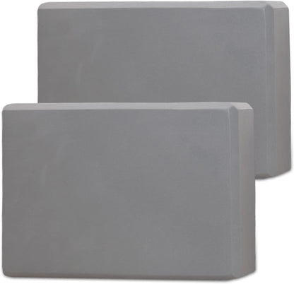 Yoga Blocks, High Density Yoga Bricks 2 Pack, Lightweight EVA Foam blocks for Yoga, Pilates, Meditation - Yoga Accessories for Stability, Balance, Deepen Stretches