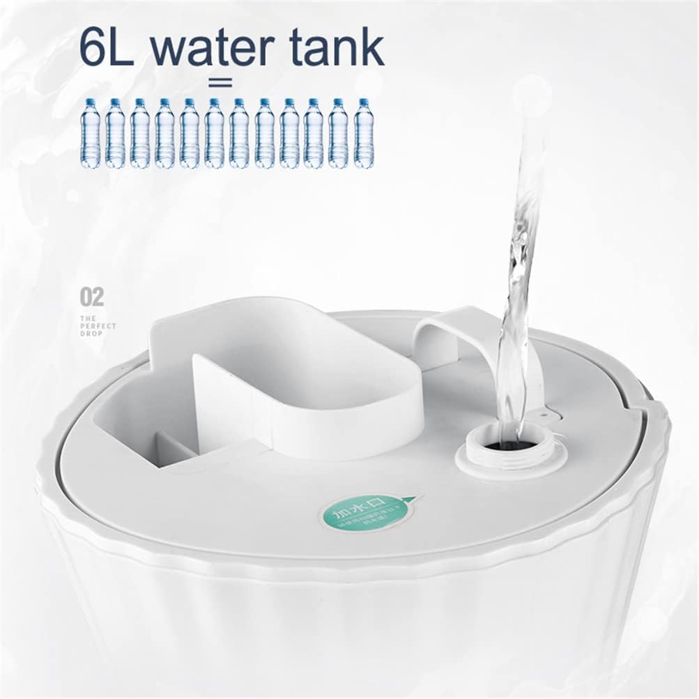 6L Floor-Standing Air Humidifier Household Mute Remote Control Bedroom Office High Capacity Aromatherapy Dual-core for Bedroom, Study, Office, Living Room, Bathroom, Yoga, SPA