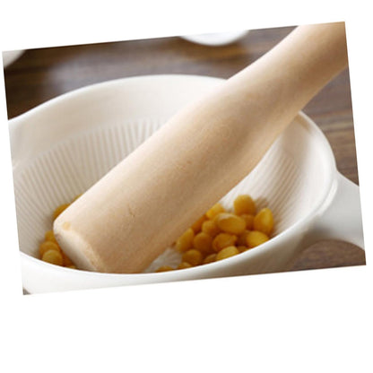 BESPORTBLE Wooden Sauerkraut Pounder and Pestle - Unfinished Wood Pounder for Crushing Garlic and Grinding in Home Kitchen - Essential Food Prep Gadget