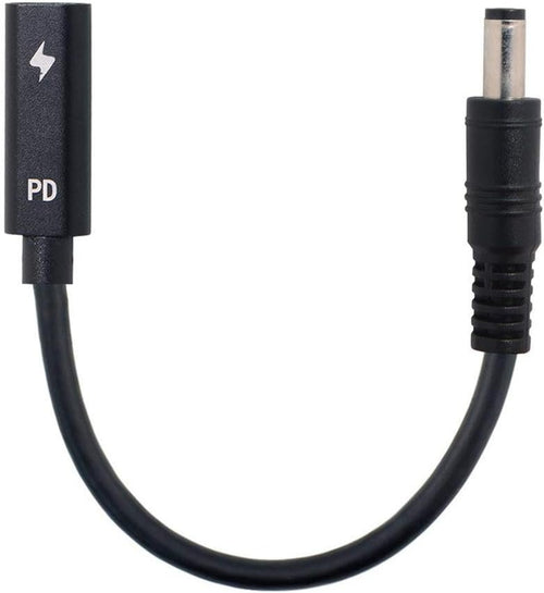 Cablecc Type C USB-C Female Input to DC 5.5x2.1mm Power PD Charge Cable fit for Laptop 18-20V