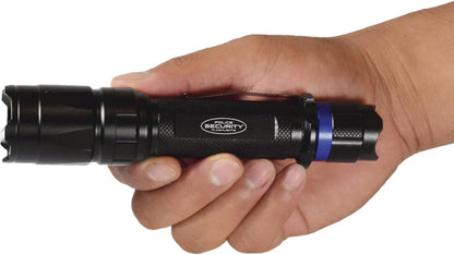 Police Security Trac Tact 2AA Flashlight LED - 280 Lumen - Tactical - Red Night Vision - Violet Blood Tracking - Weather Resistant - High/Low/Flash/Violet/Red