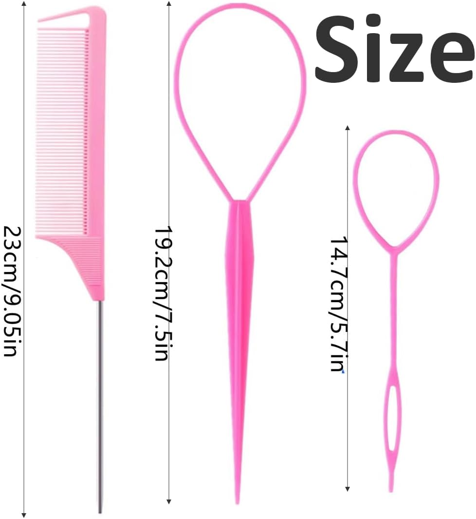 WeddHuis Set of 3 Hair Twister Hair Styling Accessories Braiding Tools for DIY Hair Styling for Women and Girls