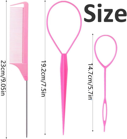 WeddHuis Set of 3 Hair Twister Hair Styling Accessories Braiding Tools for DIY Hair Styling for Women and Girls