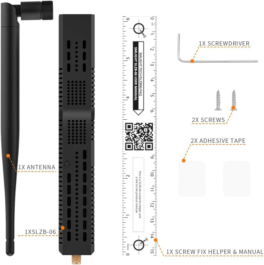 SMLIGHT SLZB-06 NoPOE â€“ A Zigbee 3.0 to Ethernet, USB, and WiFi Adapter, Works with Zigbee2MQTT, Home Assistant, ZHAï¼ˆNot Supporting POE Powerï¼‰
