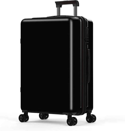 Suitcase Suitcases with Wheels Portable Hard Shell Luggage Security Combination Lock Suitcases Quiet and Smooth Trolley Luggage Durable(Black)