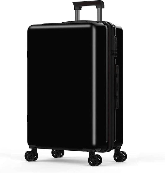 Suitcase Suitcases with Wheels Portable Hard Shell Luggage Security Combination Lock Suitcases Quiet and Smooth Trolley Luggage Durable(Black)