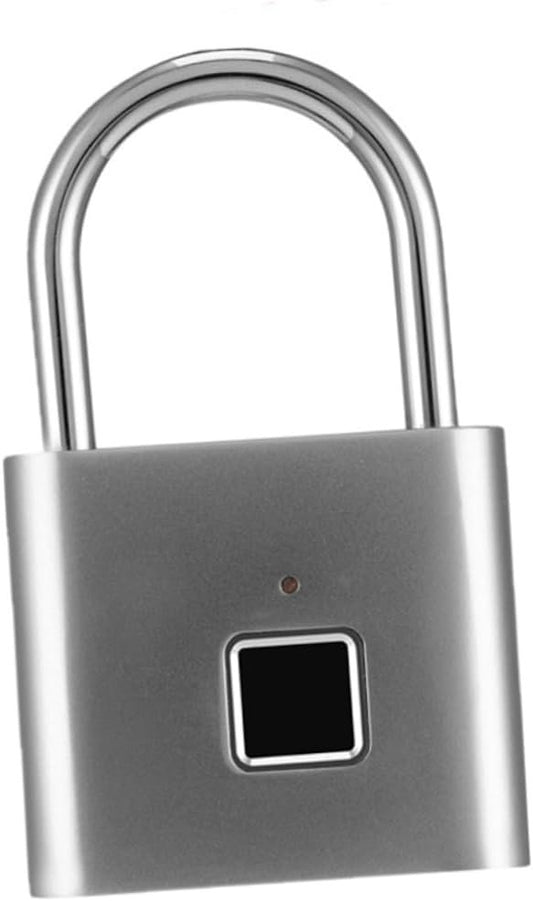 FOMIYES Intelligent Fingerprint Password Luggage Lock Durable Silver Lock for Travel Cabinet Suitcase Supports Fingerprints Secure Easy Password Setup Multi Purpose Security