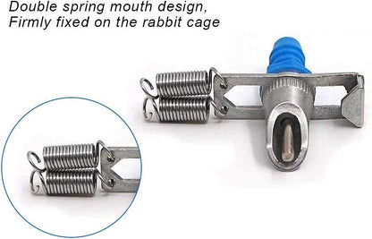Automatic Rabbit Nipple Drinker with Double Springs 30Sets Guinea Pig Watering System Poultry Rats Rodent Bunny Drinkers(Blue)