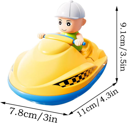 Bath Toys, Wind Up Water Toys, Animal Swimmers with Swimming Motion, Bright Color Design, Interactive Sensory Play for Toddler, Pool, Bathtub, Beach, Shower Fun, Yellow/Blue