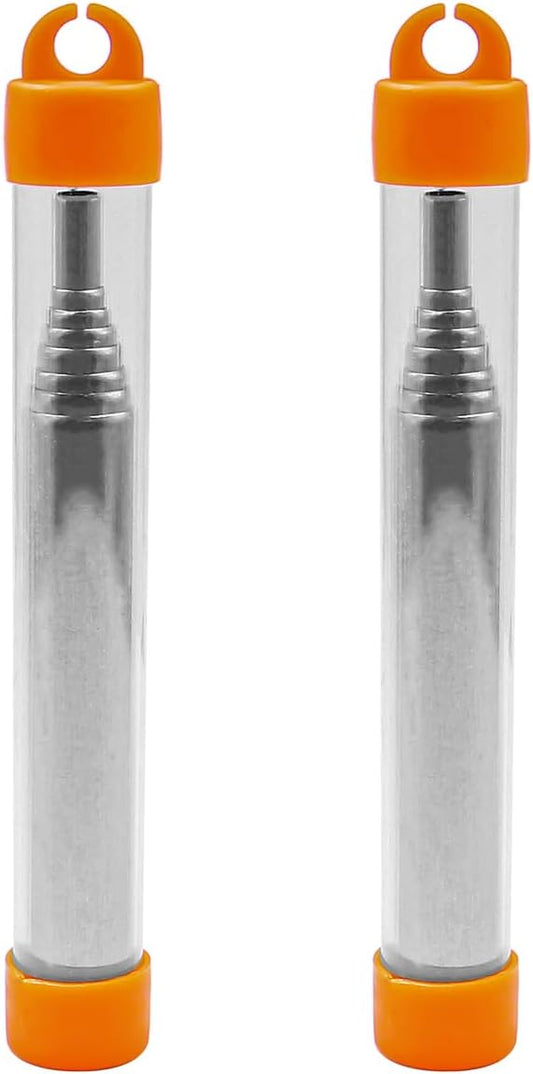 2Pcs NUZAMAS 9.3cm Blow Pipe Stainless Steel Fire Blower Tube Outdoor Bellows Barbecue Tools for Outdoor Survival Gadgets Camping