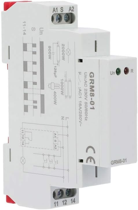 GRM8-01 Electronic Impulse Relay Latching Memory AC 230V for Home Automation