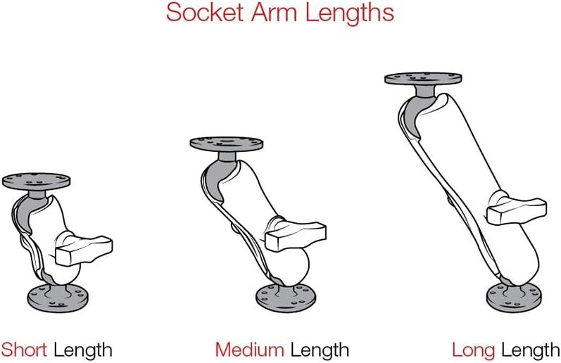 Ram Mount 1-Inch Diameter Ball Mount with 2/2.5-Inch Round Base