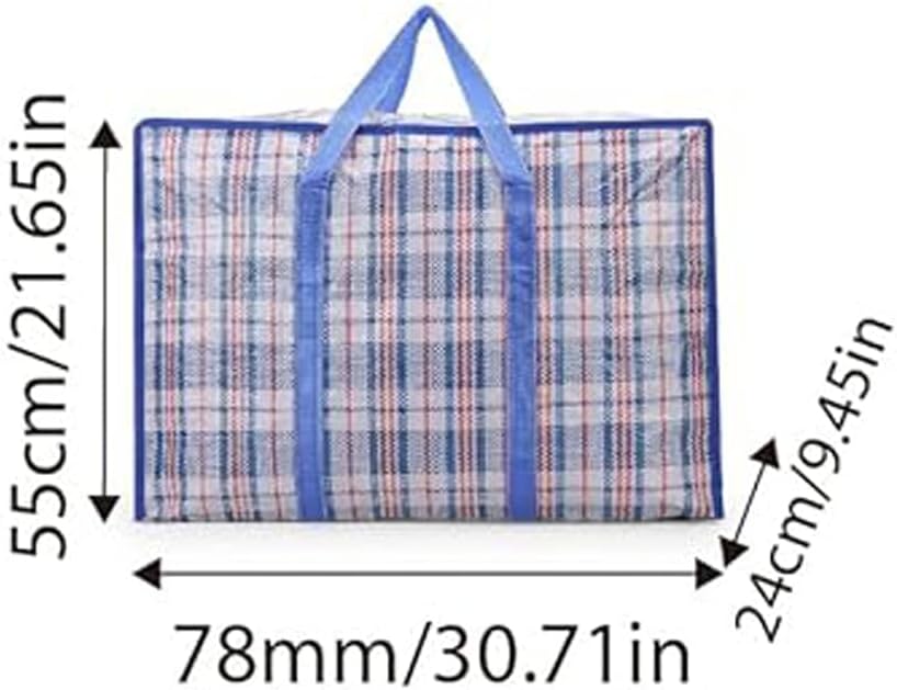 10pcs Extra Large Stripe Storage Bags - Heavy Duty Zip Bags for Moving, Travel, and Packing